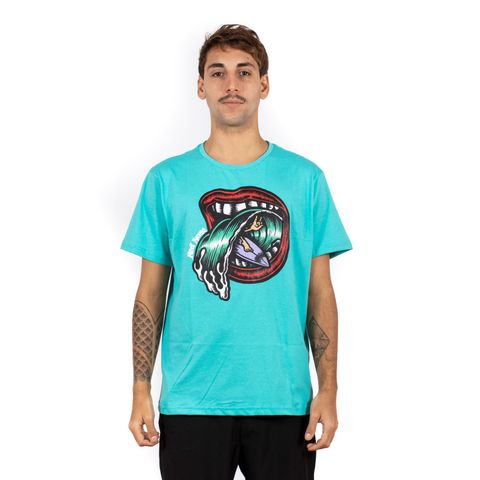 CAMISETA-MASCULINA-WAVE-MOUTH---RED-NOSE-VERDE